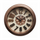 Heritage Wall Clock Sunrise 3D 18 Inch CLK-020_C – Decorative 3D Numerals, Floral Dial & Vintage Wooden Finish