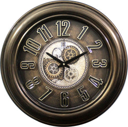 Heritage Wall Clock Dynamite 3D 22 Inch CLK-043_C – Vintage Gear Design, Large Decorative Wall Clock