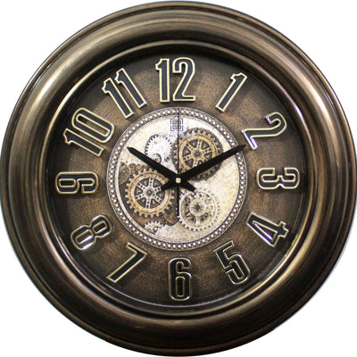 Heritage Wall Clock Dynamite 3D 22 Inch CLK-043_C – Vintage Gear Design, Large Decorative Wall Clock