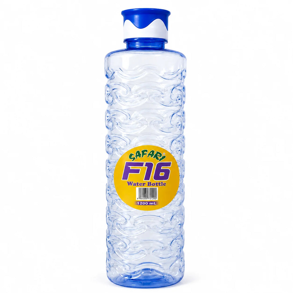 Safari F16 Water Bottle with Cap 2 x 1200ml (Pack of 2) – BPA-Free Reusable Drinking Bottle