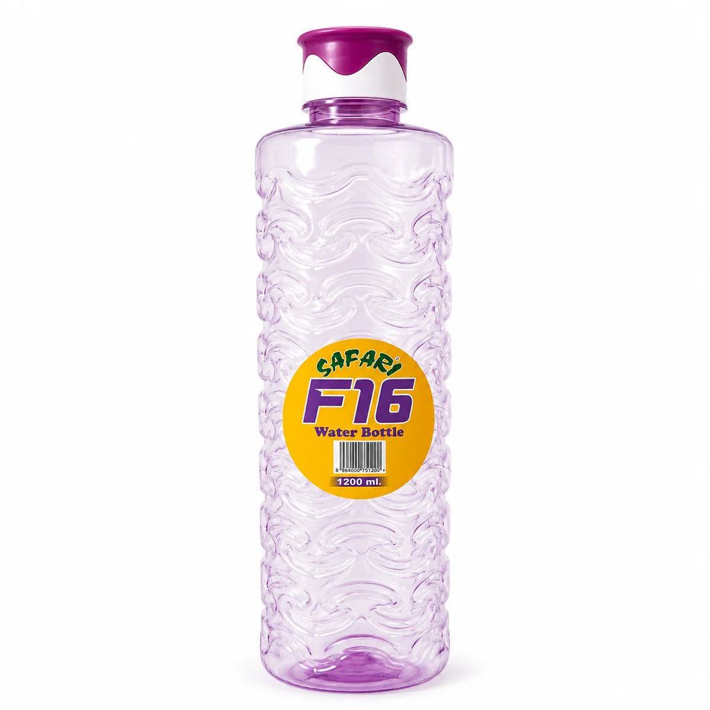 Safari F16 Water Bottle with Cap 2 x 1200ml (Pack of 2) – BPA-Free Reusable Drinking Bottle