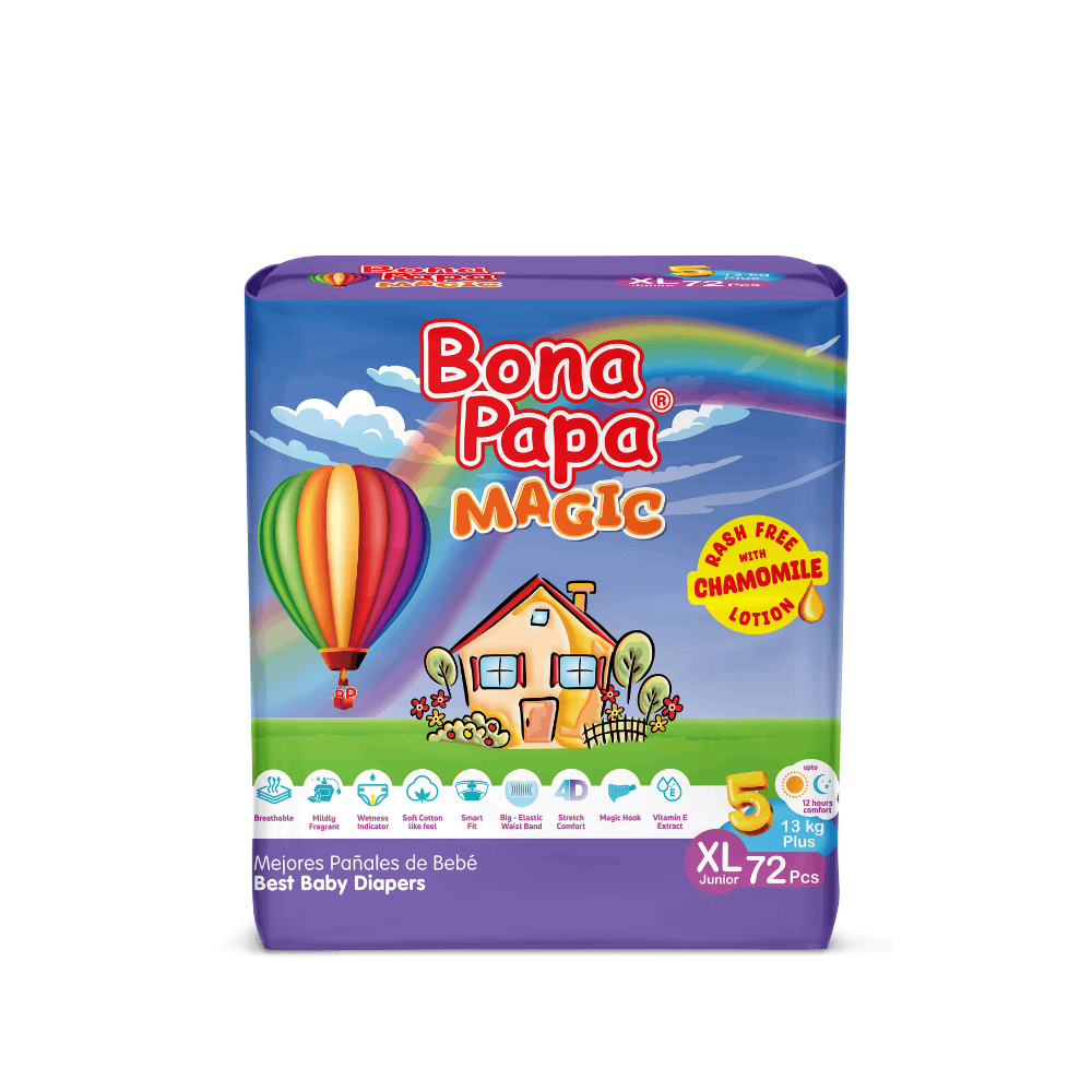 Bona Papa Magic Baby Diapers Mega Pack 5 - XL - 72 pcs Arey wow