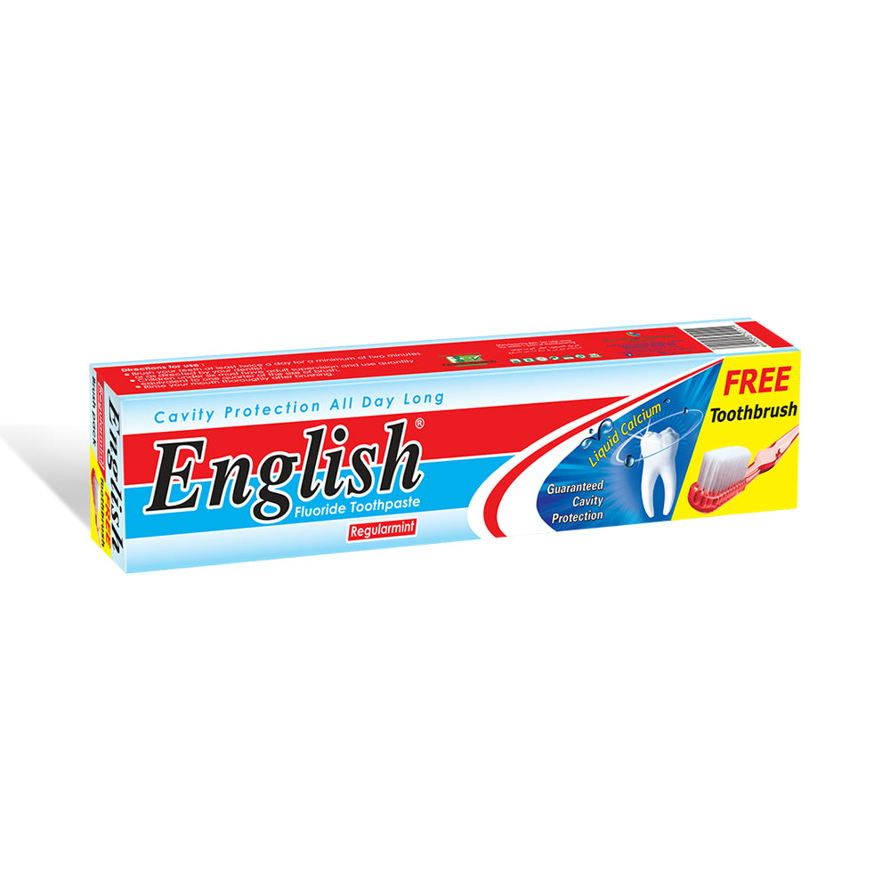 English Regularmint Toothpaste with Toothbrush Pack 60g