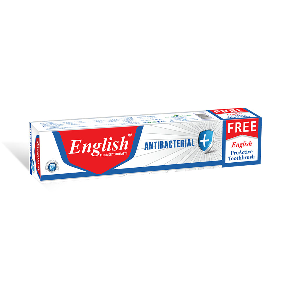 English Antibacterial Toothpaste with Toothbrush Pack 60g