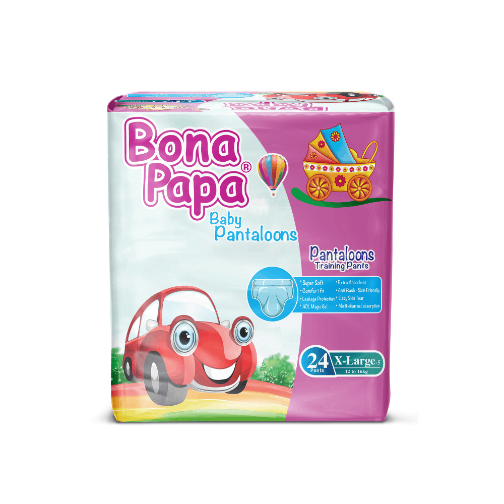 Bona Papa Pantaloons Baby Diaper Pants Economy Pack 5 - XL - 24 pcs Arey wow