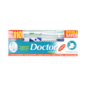 Doctor Toothpaste 180g with double Toothbrushes