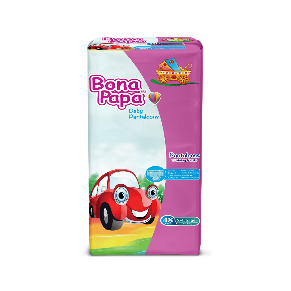 Bona Papa Pantaloons Baby Diaper Pants Jumbo Pack 5 - XL - 48 pcs Arey wow