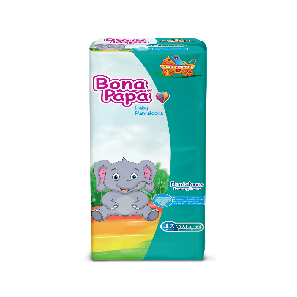 Bona Papa Pantaloons Baby Diaper Pants Jumbo Pack 6 - XXL - 42 pcs Arey wow