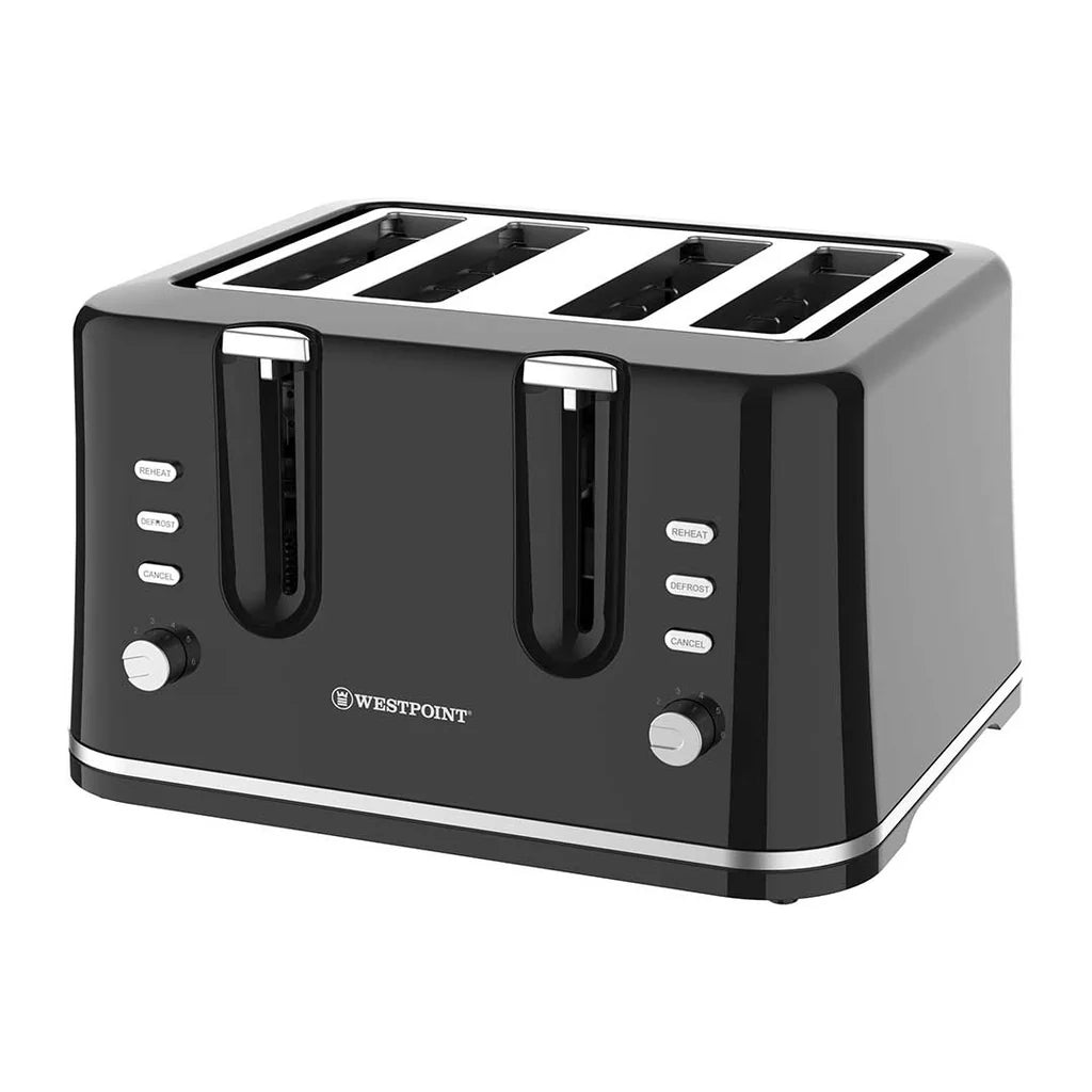 Westpoint 4 Slice Pop-Up Toaster 1400W WF-2563 – Wide Slots, Browning Control, Reheat & Defrost