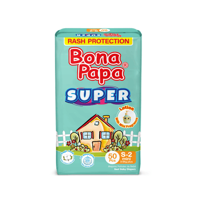 Bona Papa Super Baby Diapers 2 - S - 50 pcs Arey wow