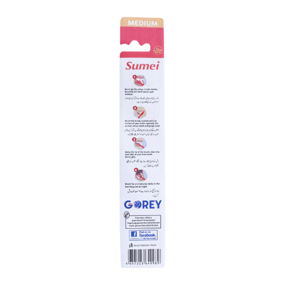 GOREY Sumei Medium (Multi colour) Toothbrush