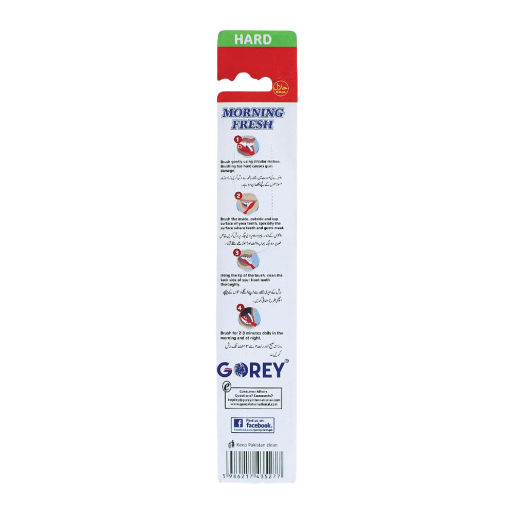 GOREY Morning Fresh Hard (Multi colour) Toothbrush