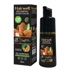 Kala Kola Hairwell Shampoo Hair Color 160ml Bottle - Natural Black