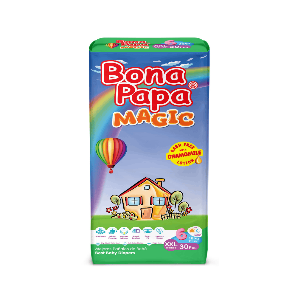 Bona Papa Magic Baby Diapers Economy Pack 6 - XXL - 30 pcs Arey wow
