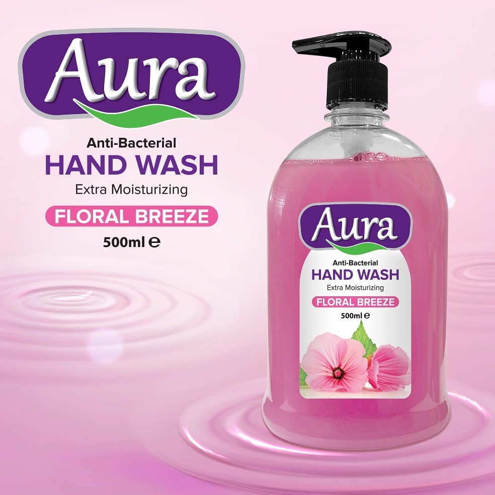 Aura Hand Wash Floral Breeze Pink 500ml