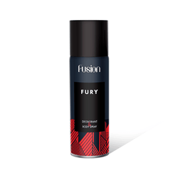 Fusion Fury deodorant body spray can on a white background