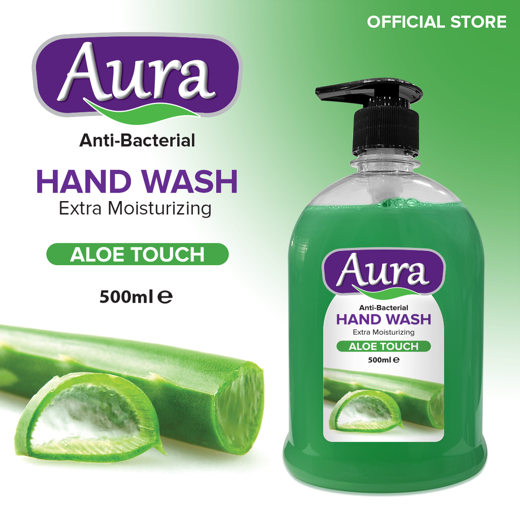 Aura Hand Wash Aloe Touch Green 500ml