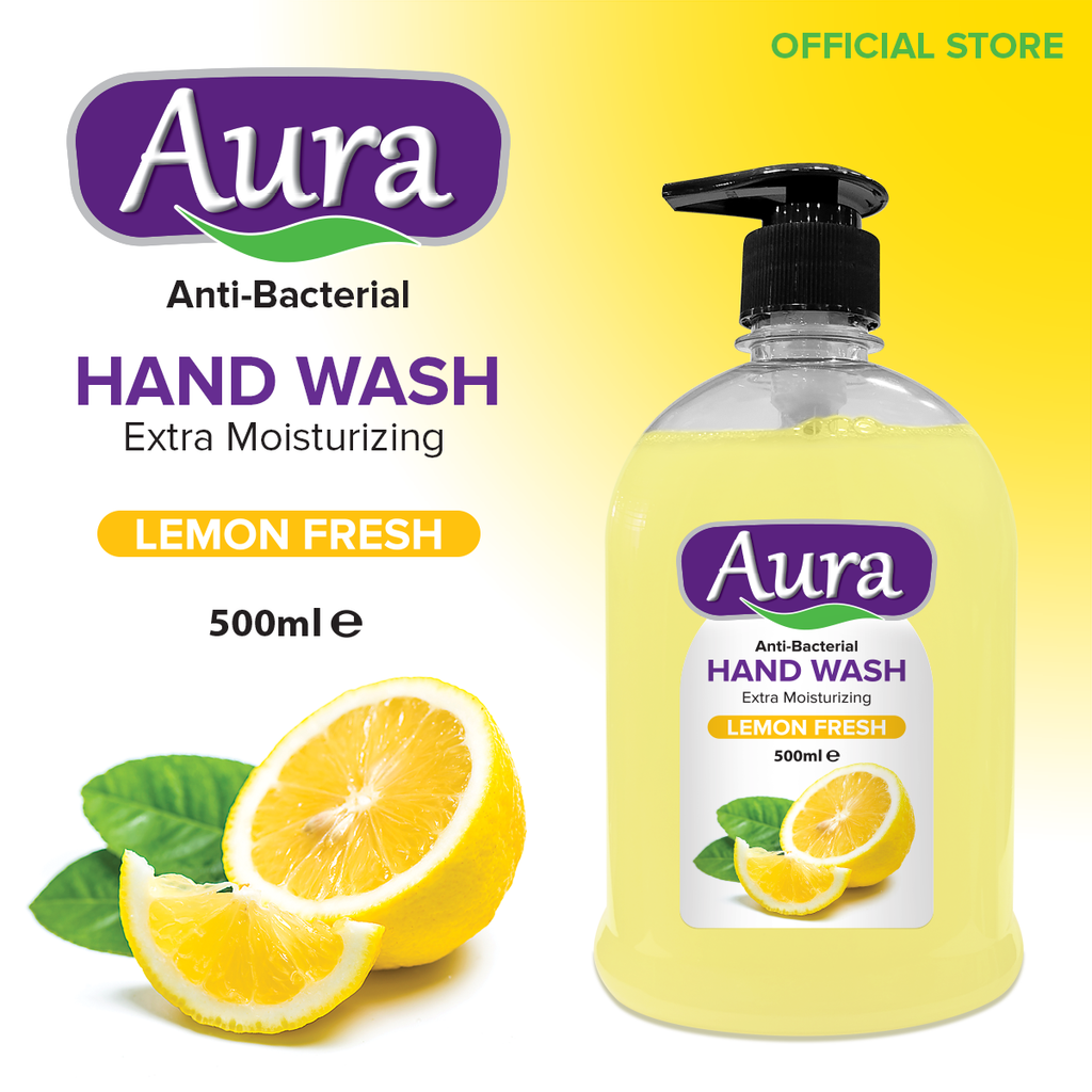 Aura Hand Wash Lemon Fresh Yellow 500ml