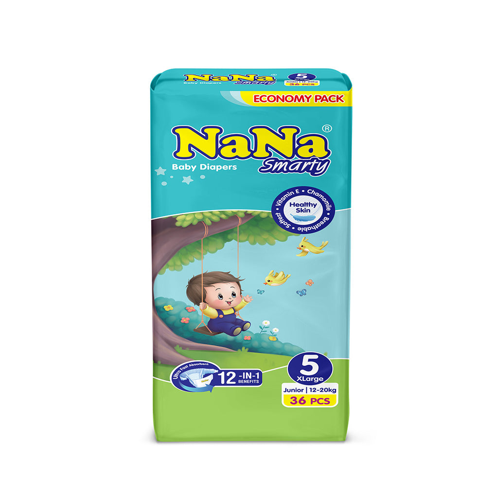 Nana Smarty Baby Diapers - 5 - XL - 36 pcs - Economy Pack