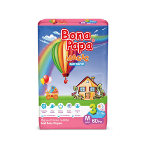 Bona Papa Magic Baby Diapers Jumbo Pack 3 - M - 60 pcs Arey wow