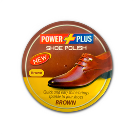 Power Plus Tin Shoe Polish Brown 90ml