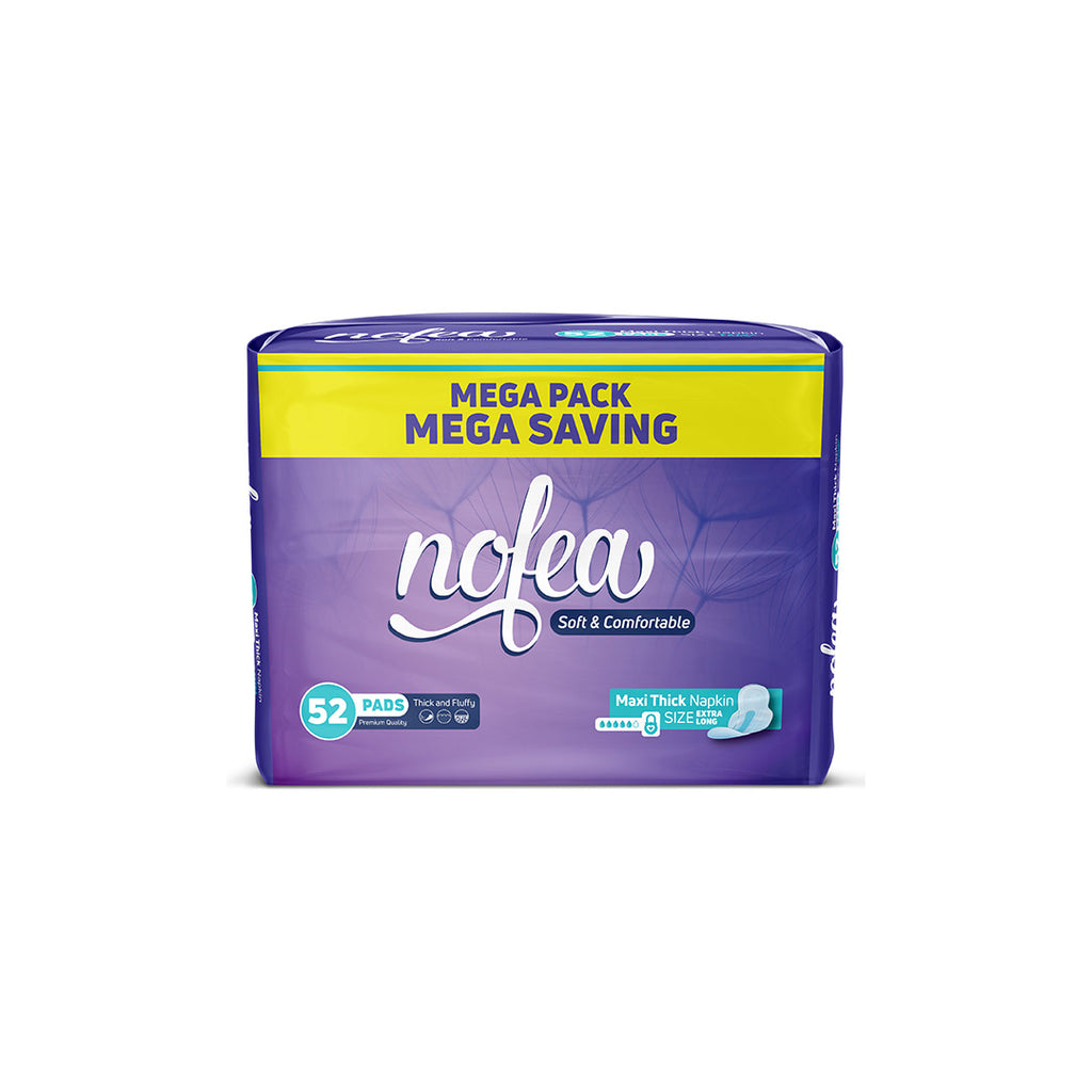 Nofea Maxi Thick Sanitary Napkins XL - 52 pcs