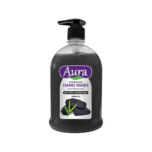Aura Hand Wash Active Charcoal Black 500ml