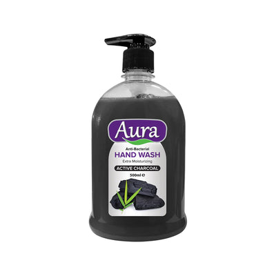 Aura Hand Wash Active Charcoal Black 500ml