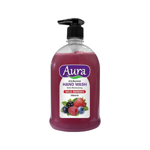 Aura Hand Wash Wild Berries Red 500ml