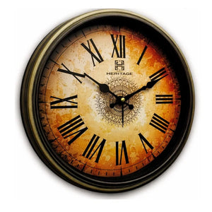Heritage Oxford Silent Wall Clock 14 Inch CLK-001_E – Premium Quartz Decorative Wall Clock for Home & Office
