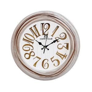 Heritage Oreo Silent Wall Clock 13.75 Inch CLK-003_A – Modern Quartz Decorative Wall Clock