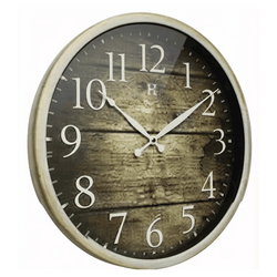 Heritage Scottish Rustic Wall Clock 20 Inch CLK-022_I – Vintage Wood Effect Decorative Silent Quartz Analog Clock for Home & Office