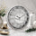 Heritage Majestic Silver Skeleton Wall Clock 15 Inch CLK-033_C – Premium Marble Effect Decorative Analog Wall Clock