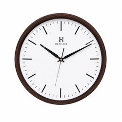 Heritage Squat Big 15 Wall Clock 15 Inch CLK-034_E – Premium Dark Brown Classic Decorative Analog Wall Clock