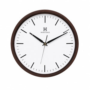 Heritage Squat Big 15 Wall Clock 15 Inch CLK-034_E – Premium Dark Brown Classic Decorative Analog Wall Clock