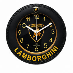 Heritage Little Racer Wall Clock 12.5 Inch CLK-041_A – Premium Black & Gold Lamborghini Inspired Decorative Analog Wall Clock