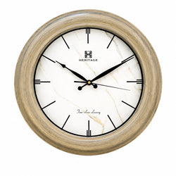 Heritage Dynamite Wall Clock 22 Inch CLK-042_D – Premium Wood Finish Marble Effect Decorative Analog Wall Clock