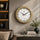 Heritage Dynamite Wall Clock 22 Inch CLK-042_D – Premium Wood Finish Marble Effect Decorative Analog Wall Clock