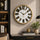Heritage Nova 3D Wall Clock 15 Inch CLK-045_A – Modern Gold Frame Marble Effect Decorative Analog Wall Clock