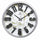 Heritage Nova 3D Wall Clock 15 Inch CLK-045_B – Modern Silver Frame Marble Effect Decorative Analog Wall Clock