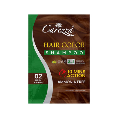 Carezza  Hair Color Shampoo Dark Brown 25g