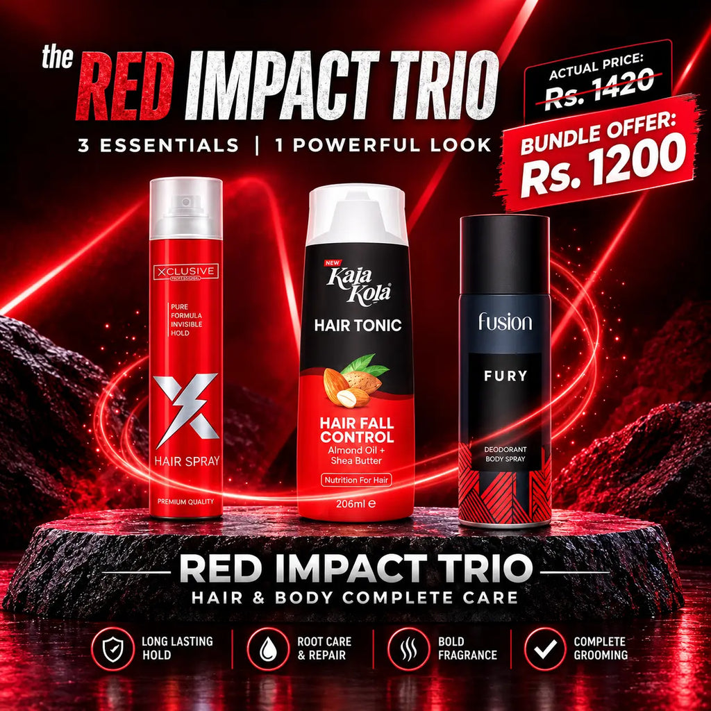 The Red Impact Trio – Hair & Body Complete Care Bundle