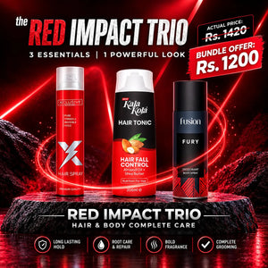 The Red Impact Trio – Hair & Body Complete Care Bundle