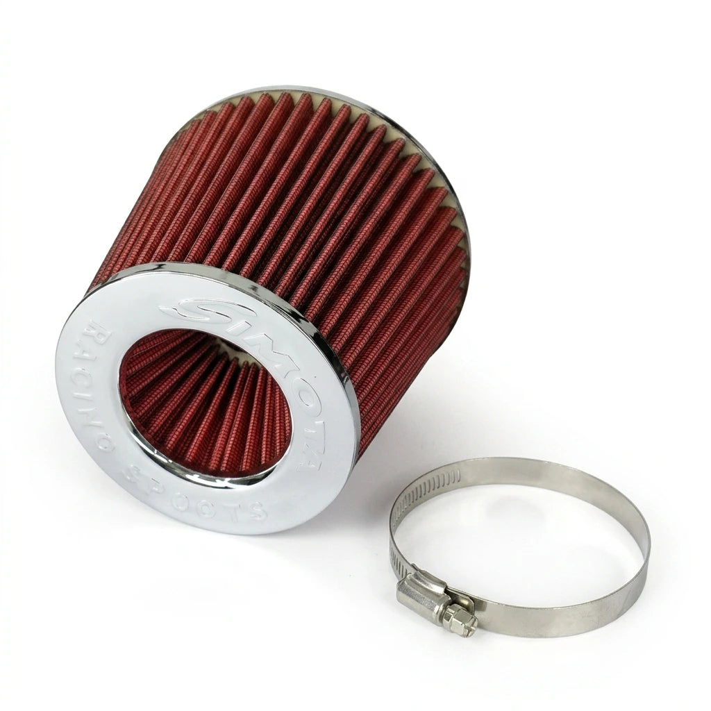 Simota Universal Air Intake Filter Red 3.1 Inch – High Flow Performance Engine Air Filter
