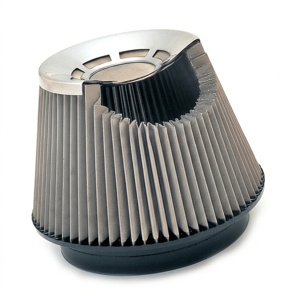 Blitz 6 Inch Air Intake Filter with 3 Inch Converter – Washable High Flow Universal Performance Air Filter