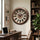 Heritage Wall Clock Sunrise 3D 18 Inch CLK-020_C – Decorative 3D Numerals, Floral Dial & Vintage Wooden Finish