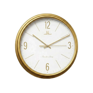 Heritage Rustic Gold Wall Clock 15 Inch CLK-014_G – Premium Silent Quartz Decorative Analog Clock