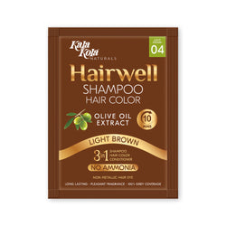 Kala Kola Hairwell Shampoo Hair Color 25ml Sachet (Pack of 10) - Light Brown