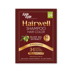 Kala Kola Hairwell Shampoo Hair Color 25ml Sachet (Pack of 10) - Mahogany
