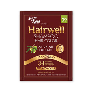 Kala Kola Hairwell Shampoo Hair Color 25ml Sachet (Pack of 10) - Mahogany